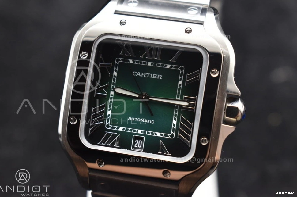 Dial 1:1 Youthful Edition Cartier 1057 de Bracelet BVF Green SmartLinks on 40mm MIYOTA SS Best Santos 1215
